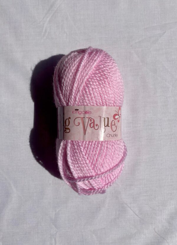 King Cole Big Value Chunky Yarn - Pink