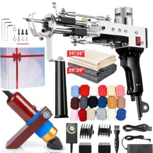 2 IN 1 Tufting Machine Kit Complete with Trimmer, Yarn, Tufting Cloth + Backing